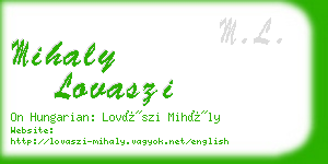 mihaly lovaszi business card